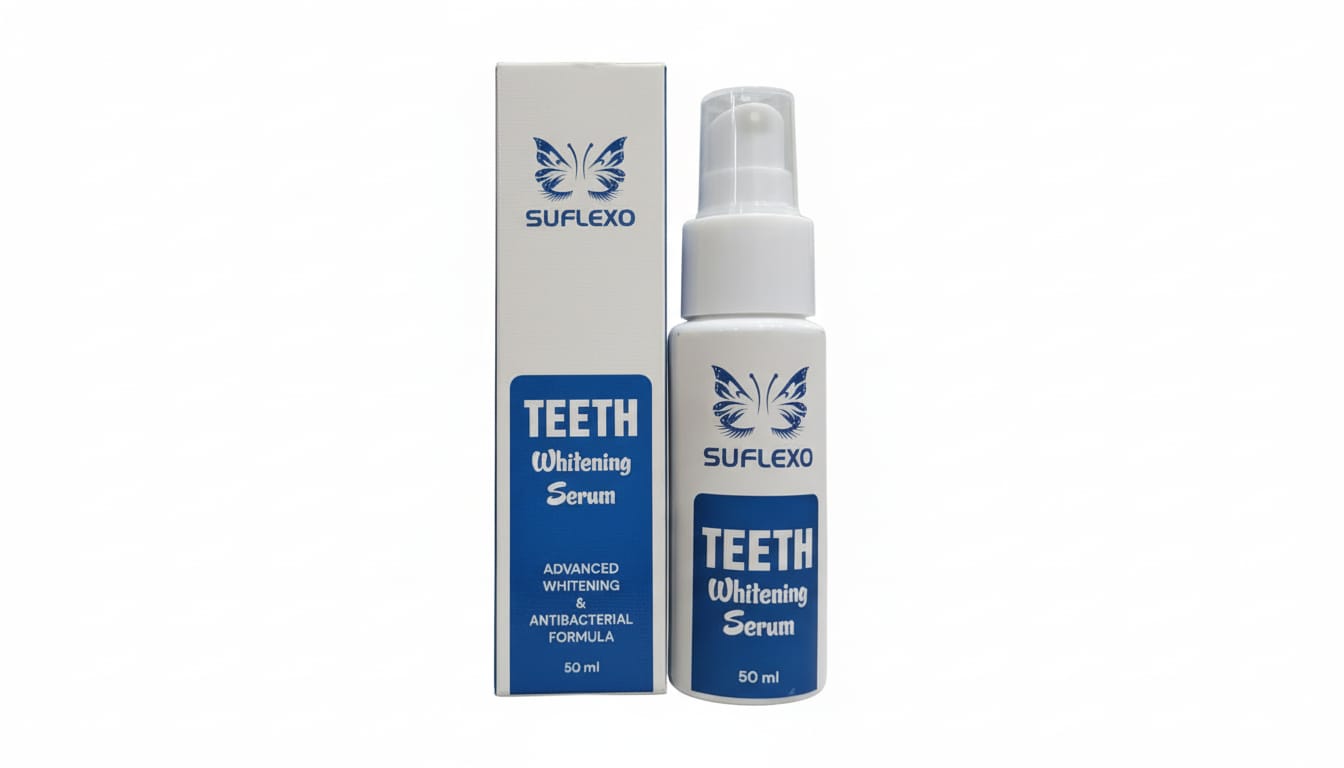Suflexo Teeth Whitening Serum - Best Teeth Whitening Serum in Pakistan 50ml | Advanced Whitening & Antibacterial
